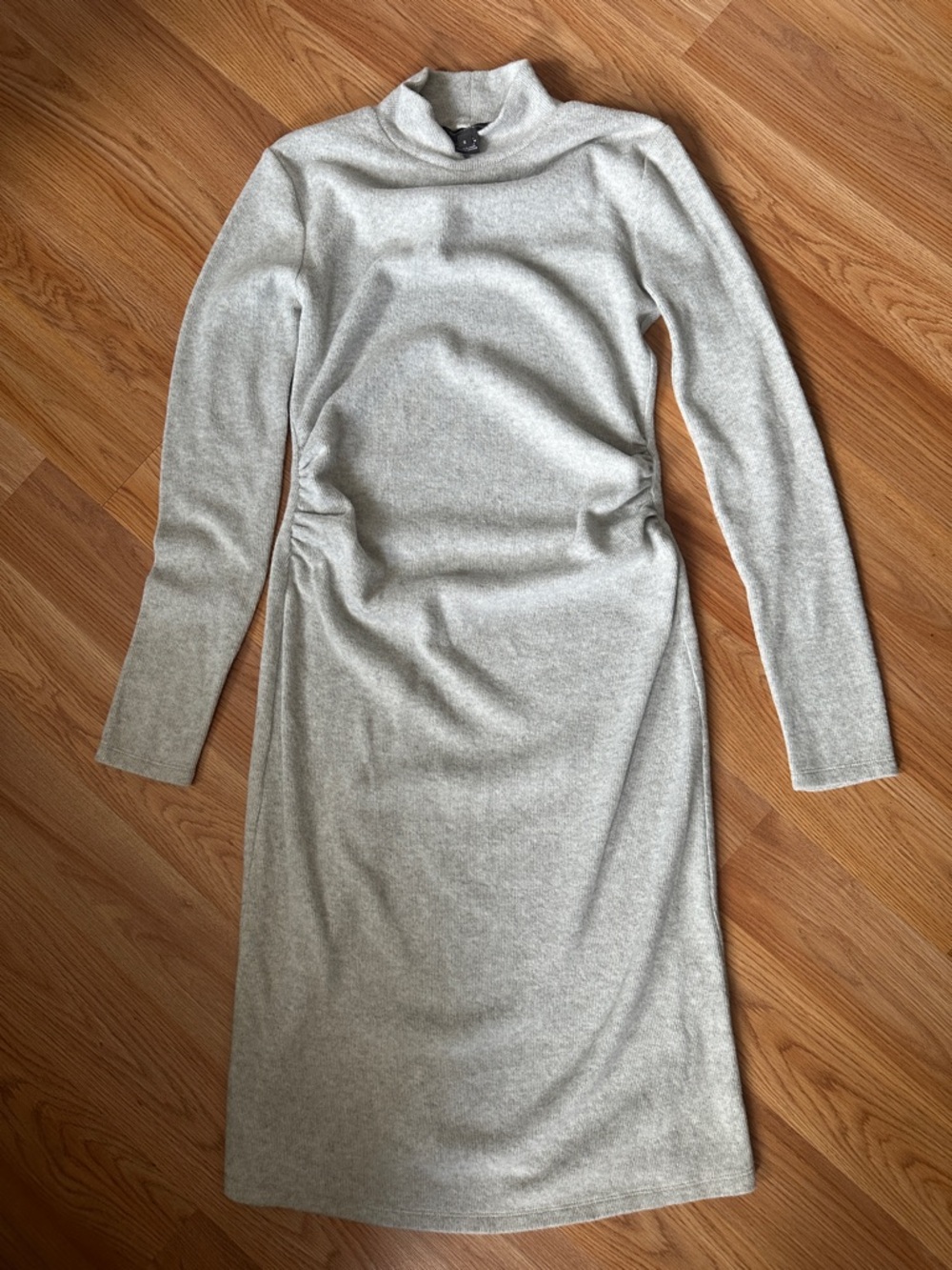 French Connection Heather Gray Long Sleeve Turtleneck Dress